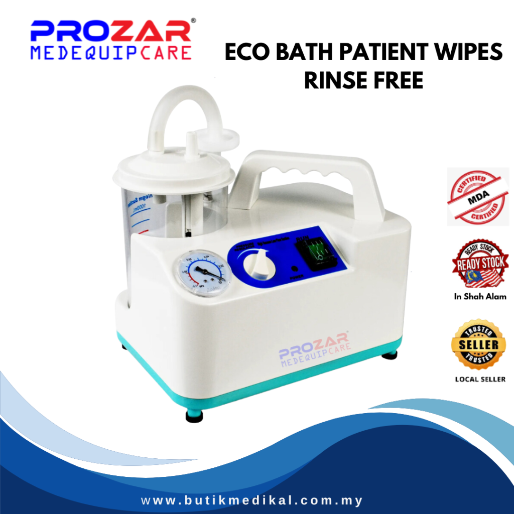 PORTABLE SUCTION PUMP MODEL: 9E-B - PROZAR MEDEQUIPCARE