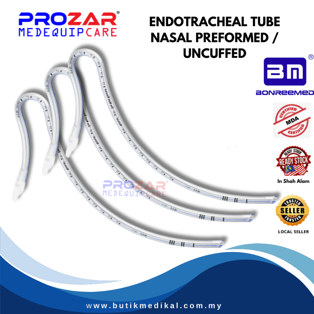 North Rae ENDOTRACHEAL TUBE UNCUFFED NASAL RAE (NORTH FACING) - PROZAR MEDEQUIPCARE